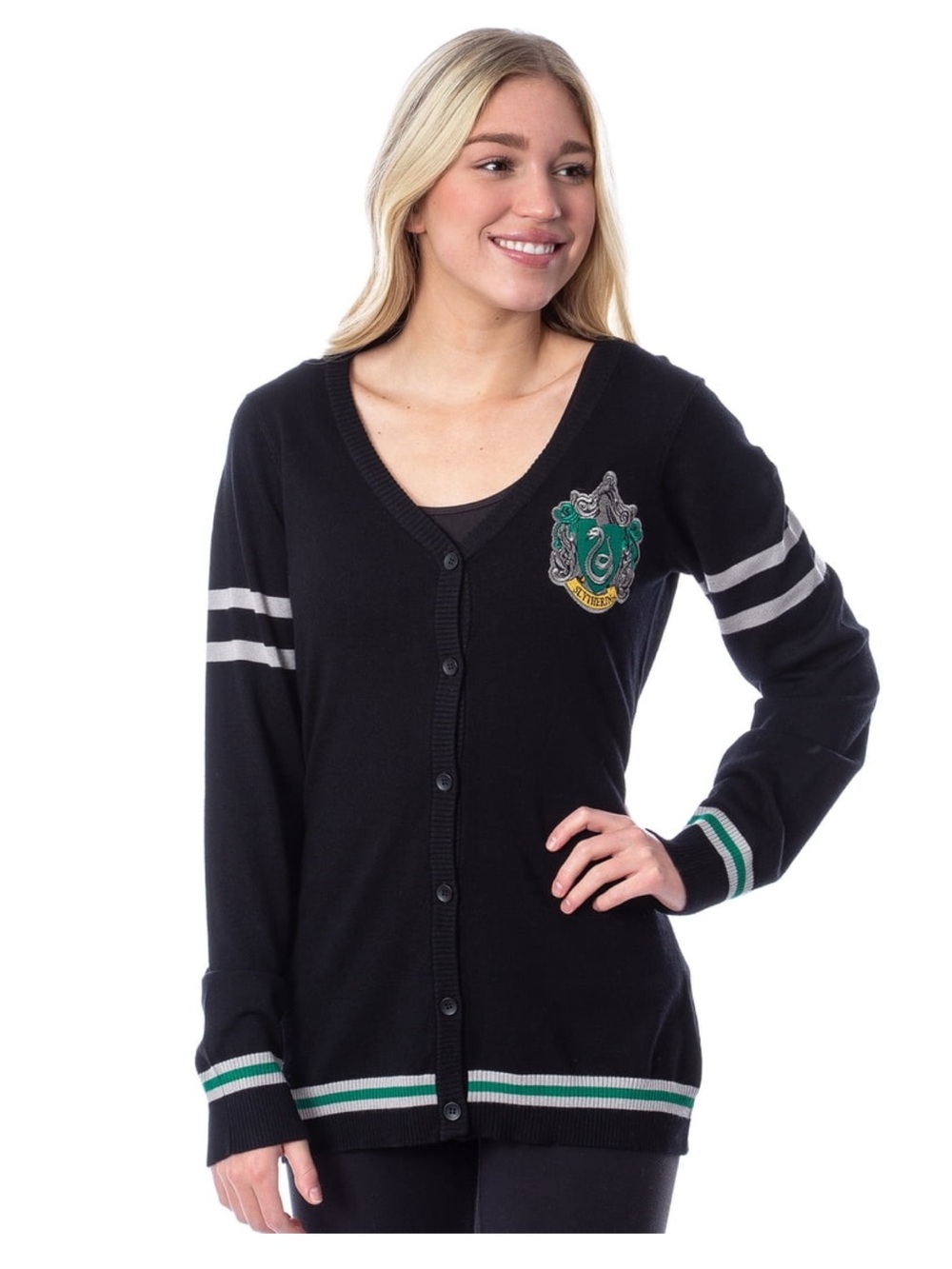 HARRY POTTER Slytherin Womens Cardigan Size XL